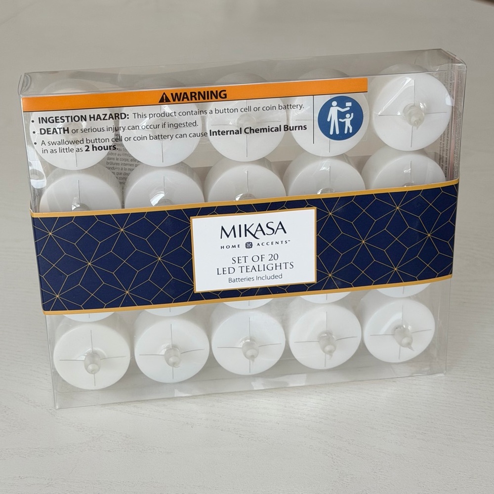 Mikasa White LED Tealight Set of 20